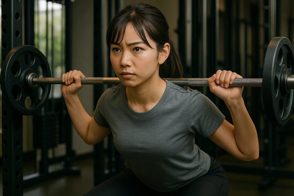 トレーニングをする女性